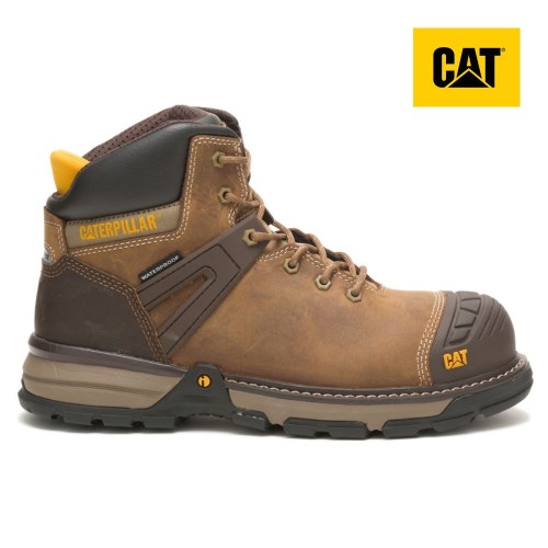 CAT Excavator Superlite Waterproof Nano Toe CSA Men's Work Boots Dark Beige (AU W-473) Australia